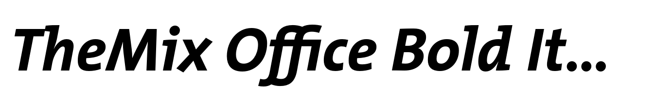 TheMix Office Bold Italic